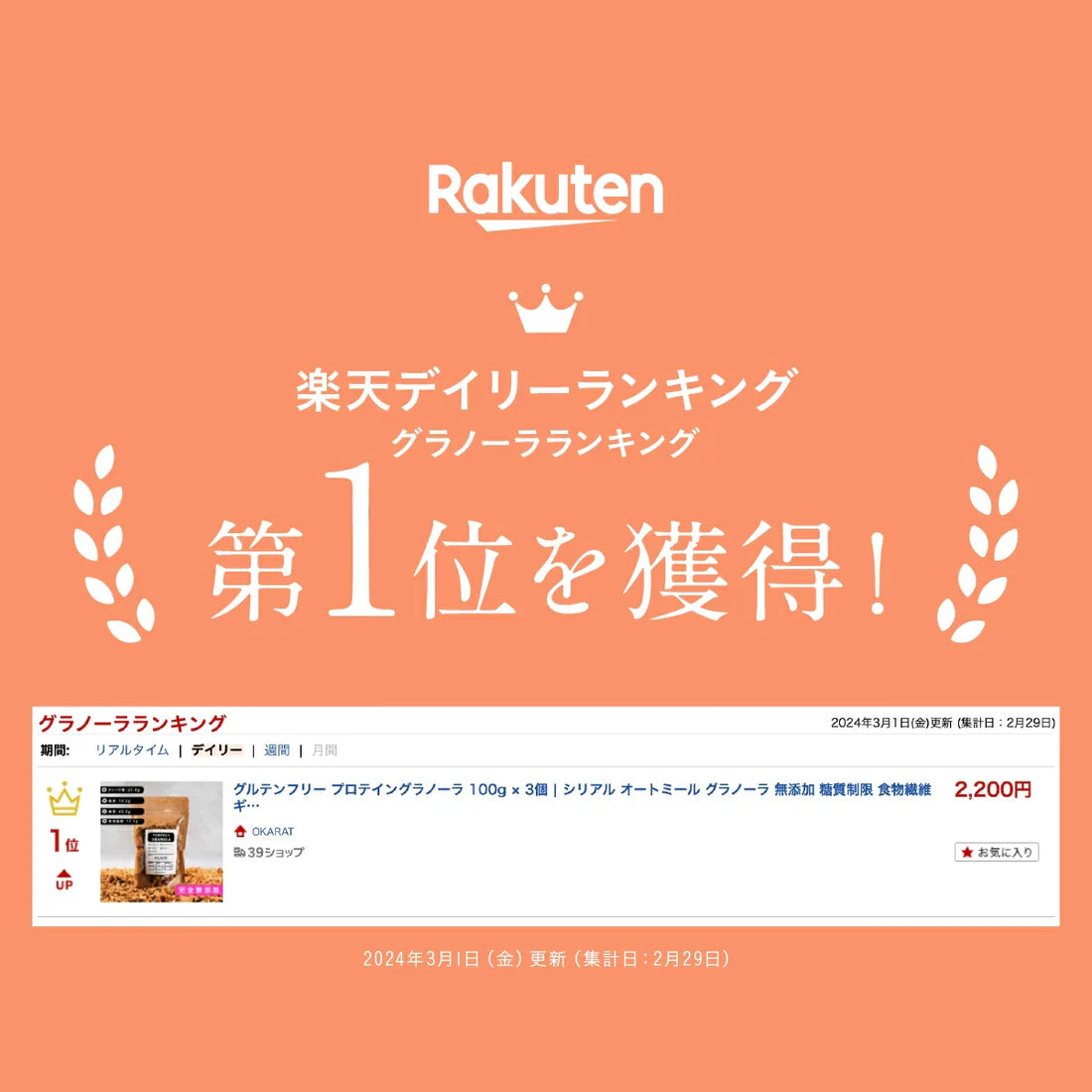 【OKARAT】PERFECT GRANOLA